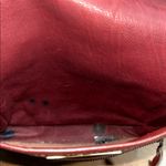 Cartier Vintage  Burgundy Suede Bag w/ Leather Trim & Logo Emboss Crossbody Photo 6