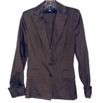 Patrizia Pepe Italian Brown shiny metallic blazer​ Size L Photo 4