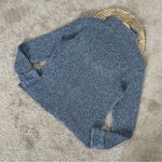 Royal Robbins  Women’s Mock Neck Pullover Knit Sweater Longsleeve Cotton Blue L Photo 0