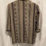 Vintage funky 80’s blazer vest combo chinky gold bling buttons chain tan groovy Brown Size 10 Photo 7