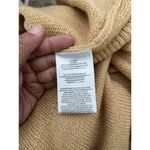 BCBGeneration Ruffle Crew Neck Long Sleeve Acrylic Pullover Light Gold Sweater L Photo 3