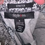 Style & Co Snakeskin Skinny Pants Thin Waist Zip Up Front Photo 6