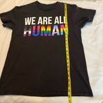 Spencer’s We are all Human Pride T Shirt Unisex Size Medium Black LGBTQ Photo 6