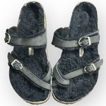 Birkenstock  Shearling Fur Black Suede Women’s Regular Fit Mayari Womens 9 Photo 0