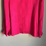 claudie pierlot satin button down shirt in fuchsia Pink Size M Photo 3