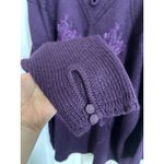 Jantzen Vtg 90s Purple Hand Embroidered Beaded Sweater Size XXL Cozy Casual Photo 6