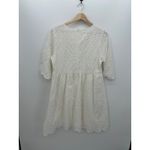 Unbranded Womens White Eyelet Dress Size L Modest 1/2 Sleeve Coquette Dainty Size L Photo 1