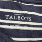Talbots  Women's Navy White Striped 3/4 Sleeve Cotton T-Shirt Size Medium Photo 2