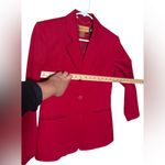 Classiques Entier  Petite Vibrant Red Blazer,Size XS, 100% Pure Wool,Made in Japa Photo 3