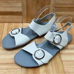 Fly London  “Masa” Sandal Ivory Monochrome 2-Strap Sandals Size 41 (10-10.5 US) Photo 2