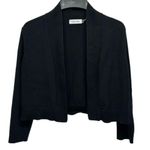 Calvin Klein Cropped Black Open Front Sweater Shrug Bolero Women’s Size Small Photo 2