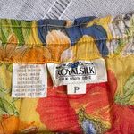 Royal Silk Vintage Floral Maxi Skirt Yellow Size undefined Photo 7