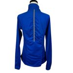 Kyodan Medium Pullover Jacket 1/4-Zip Stretch Mock Neck Long Sleeve Blue Womens Photo 3