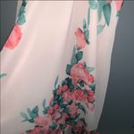 Luxxel pink floral ruffle chiffon maxi dress Photo 5