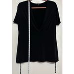 Briggs New York Black V-Neck Tie-Back Top Size 1X Photo 2