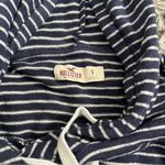 Hollister  flow navy blue striped flowy hoodie size small Photo 1