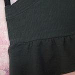 Nation Ltd  100% PIMA COTTON RUFFLE TRIM BLACK TANK TOP XL Photo 3