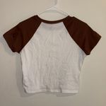 Hollister brown and white baby tee Photo 1