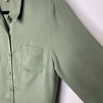 Merona  Army Green Shirt Dress Sz Medium  Button Front Photo 7