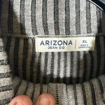 Arizona Jeans Women's Arizona Co. Size XL Gray Ribbed Zip-Up Sweater Photo 9