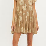 Muche Et Muchette Metallic Tiered Mini Dress Gold Size undefined Photo 0