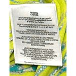 Blu Pepper CCC Electric Lime Green Print Tank Tie Front Abstract Boho Blouse Summer Top Photo 7