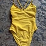 Shade & Shore  One Piece Swimsuit XS Yellow Photo 2