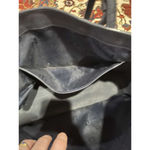 Tory Burch Large Saffiano Leather Buckle Tote Bag Purse in Navy FLAW Photo 5