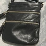 B Makowsky Black Leather Crossbody Bag Photo 2