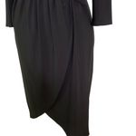 Eliza J Surplice Wrap Jersey V Neck Dress Black Size 2 NWT Photo 7