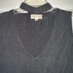 Cloth & Stone choker Mini Dress V-Neck Sleeveless Casual Tencel Black Size M Photo 2