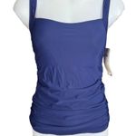 Talbots Miraclesuit dark blue lined tankini with underwire UPF50 women's size 6 Photo 0