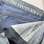 Cotton On Denim Shorts Womens 6 Blue Color Block Frayed Cotton Western Dukes Photo 7