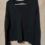 Anthropologie  Size Small Black Mika Fringed Bell Sleeve Sweater Photo 0