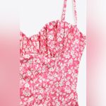 ZARA ‎ New Pink/White Printed Corset Sweetheart Neckline Corset Bodysuit Size S Photo 6