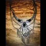 Boho/fringe cascade/ tribal stone necklace Photo 5