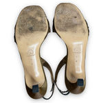 St. John Vintage Bronze Beaded Slingback Heels Size 8 Photo 4