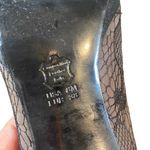 Nina NY Black Lace Bow Front Detail Formal Peep Toe Heels Women SZ 8 Photo 4