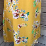 Nasty Gal Yellow Floral Cold Shoulder Wrap Dress Photo 5