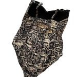 One Piece Bond-Eye Australia Brown Snakeskin Ruched  Swimsuit, Sz US 12 Photo 1