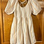 Cotton On  Poppy Puff Sleeves Baby Doll Mini Dress W/Back tie Size Med-EUC Photo 0