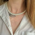 White Pearl Choker Necklace Vintage “Palerma” Short Classic Elegant Style Photo 1