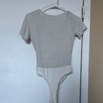 Lulu’s Striped Wrap Bodysuit White Photo 3