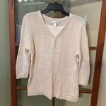 Christopher & Banks Cream V-Neck Sweater Photo 0