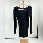 We The Free black long sleeve v neck thermal dress size Large Photo 5