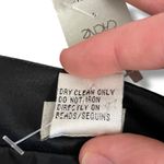 Cache Caché Black Silk Skirt Gold Lace Overlay Y2K Cocktail Whimsigoth Size 4 NWT Photo 5