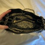Rebecca Minkoff Black Leather Swing Shoulder Bag with Gold Straps Photo 5