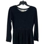 Erika  & Company Dress Vintage Black Velvet Petite Small Midi Photo 1