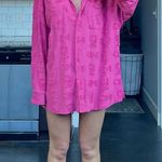 Missguided Pink Terry Cloth  button Up & Bucket Hat Set Photo 0