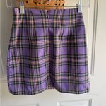 John Galt Brandy Melville Lavender Plaid Mini Skirt Photo 2